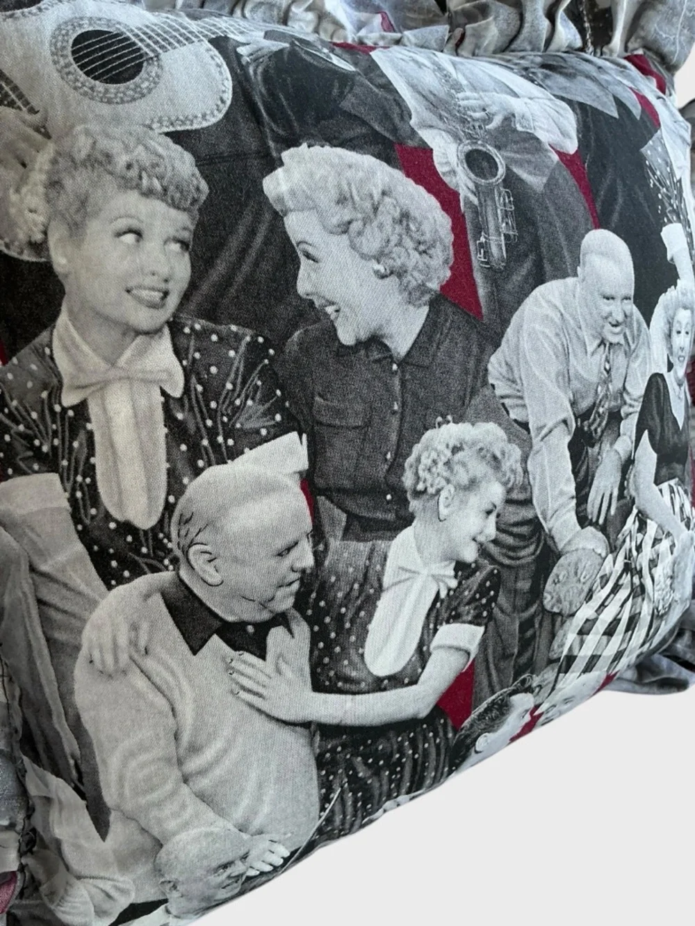 Vintage I Love Lucy Pillow Handmade Lucille Ball TV Decor Retro Hollywood